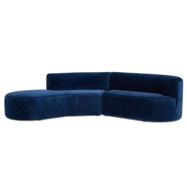 Home Fashion Kipton 2 Piece Sectional W/ Chaise Surrey Midnight