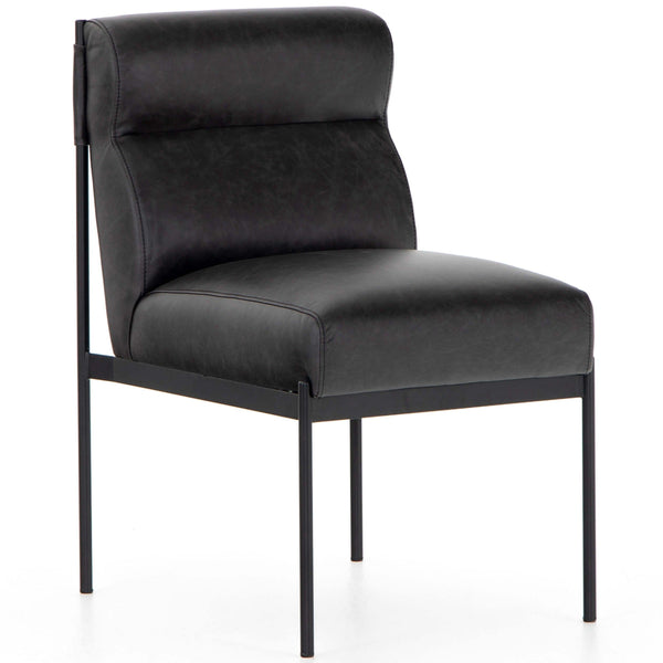 home fashion Klein Leather Dining Chair Sonoma Black Set of 2 by Four Hands