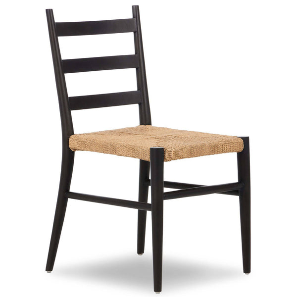 home fashion Ladder Back Outdoor Dining Chair Aged Ebony Set of 2 by Four Hands