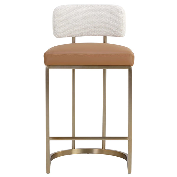 Home Fashion Larissa Bar & Counter Stool Napa Cognac/Rhea Light Barley