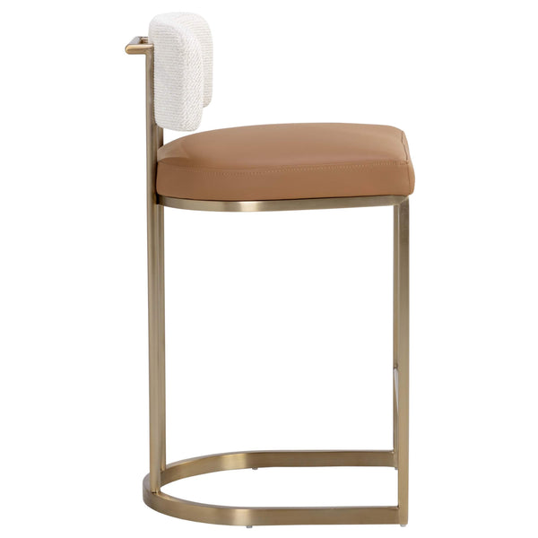 Home Fashion Larissa Bar & Counter Stool Napa Cognac/Rhea Light Barley