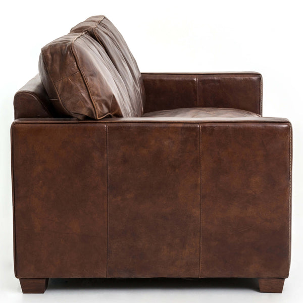 Home Fashion Larkin 72" Leather Sofa Cigar By Four Hands