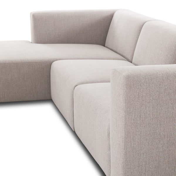 Home Fashion Lawndale 3 Piece Sectional W/ Ottoman Napa Sandstone By Four Hands