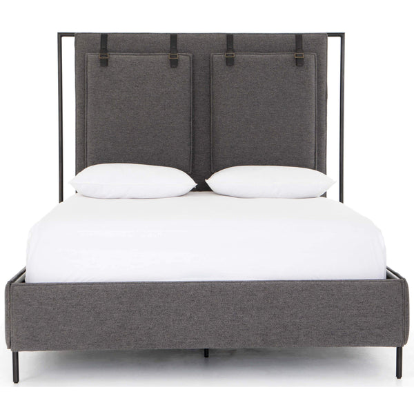 Home Fashion Leigh Upholstered Bed San Remo Ash By Four Hands