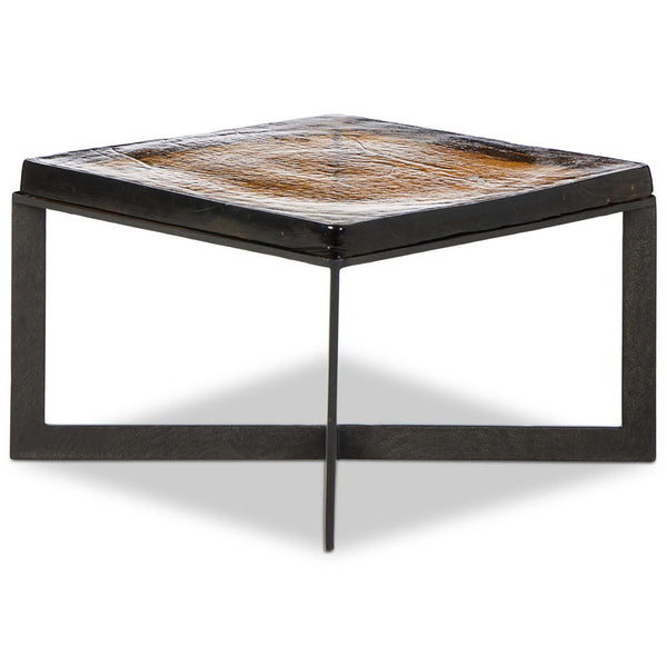 Home Fashion Lennie Cast Glass Bunching Table Amber By Four Hands