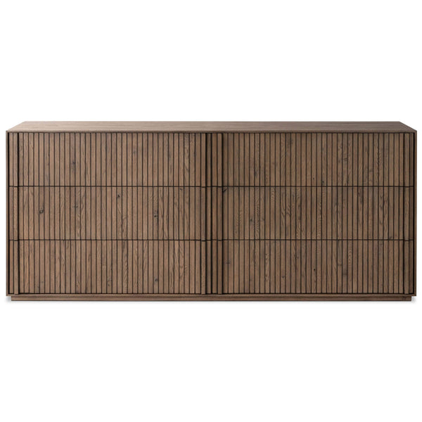 Home Fashion Leo 6 Drawer Dresser Rustic Grey By Four Hands