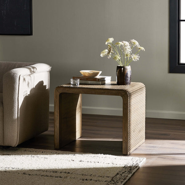 Home Fashion Leo End Table Rustic Grey By Four Hands