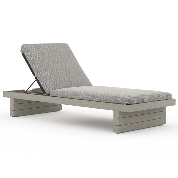 home fashion Leroy Outdoor Chaise Faye Ash/Weathered Grey by Four Hands