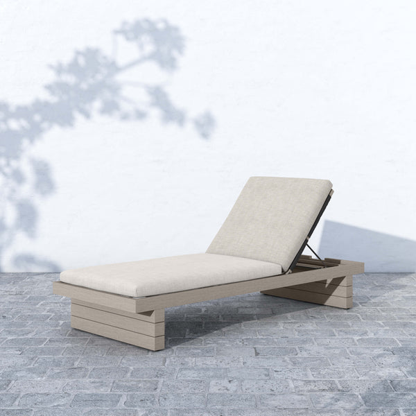 Home Fashion Leroy Outdoor Chaise Stone Grey/Weathered Grey By Four Hands