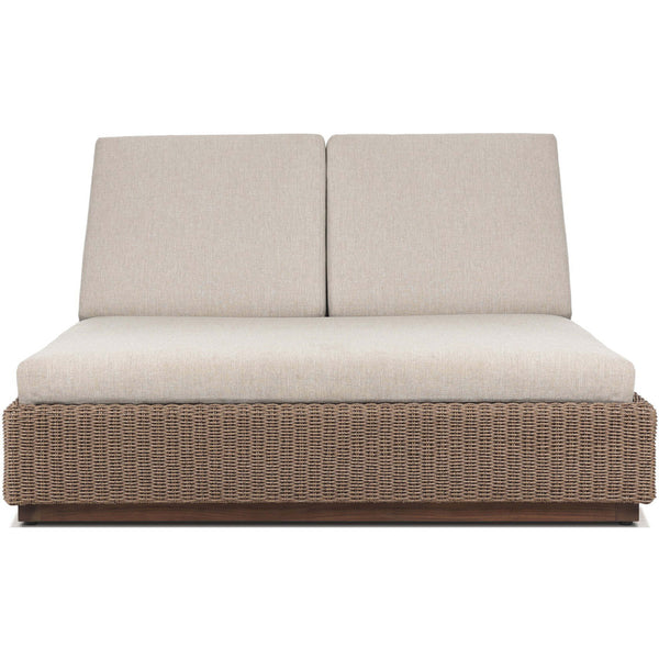 Home Fashion Lorelei Outdoor Double Chaise Alessi Buff By Four Hands