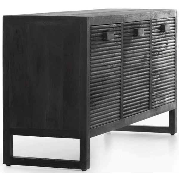 Home Fashion Lorne Media Console Dark Reeded Totem By Four Hands
