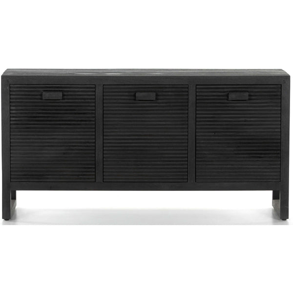 Home Fashion Lorne Media Console Dark Reeded Totem By Four Hands
