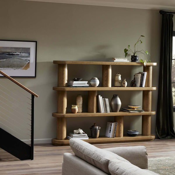 Home Fashion Luciana Bookcase Smoked Oak By Four Hands
