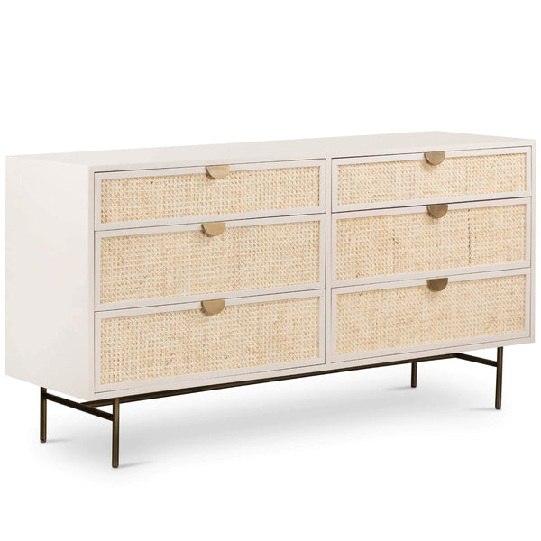 home fashion Luella 6 Drawer Dresser Matte Alabaster by Four Hands