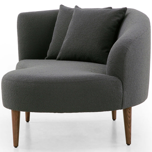 Home Fashion Luna LAF Chaise Fiqa Boucle Charcoal By Four Hands