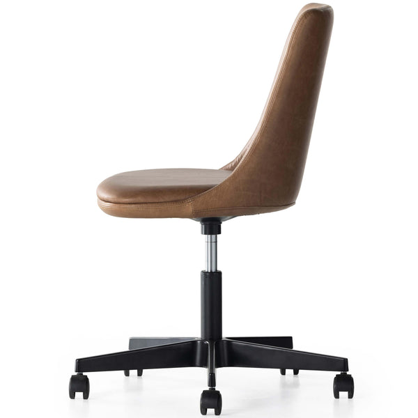 Home Fashion Lyka Leather Desk Chair Sonoma Chestnut By Four Hands