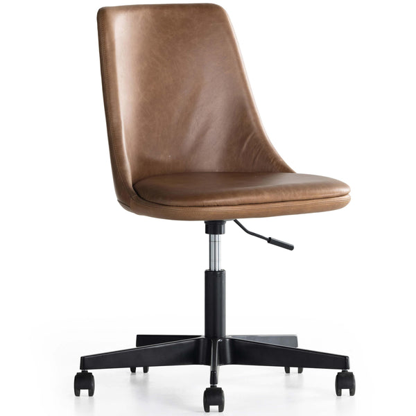 home fashion Lyka Leather Desk Chair Sonoma Chestnut by Four Hands