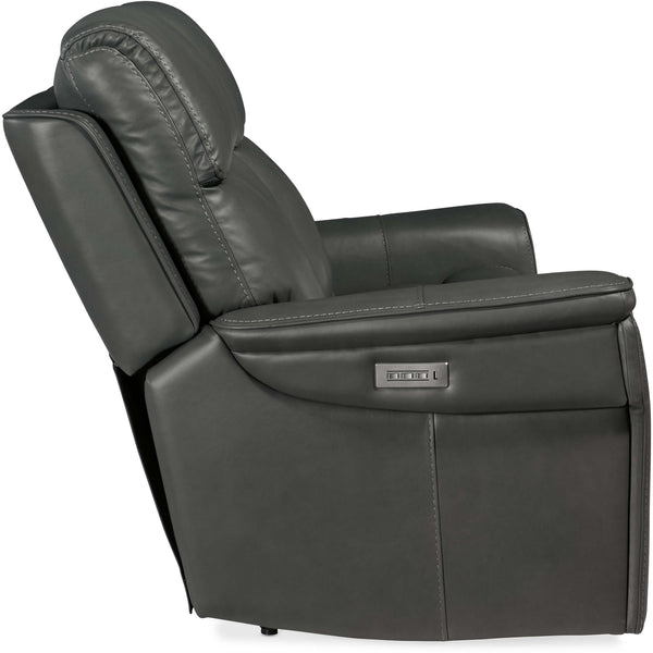 Home Fashion Lyra Zero Gravity Leather Power Loveseat Sahara Dorian Gray