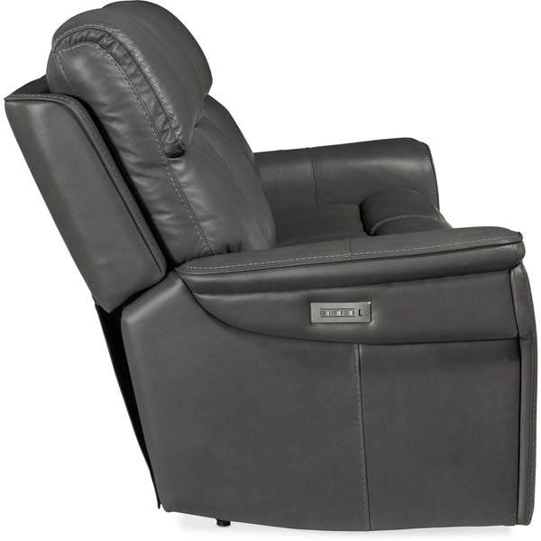 Home Fashion Lyra Zero Gravity Power Leather Sofa Sahara Dorian Gray
