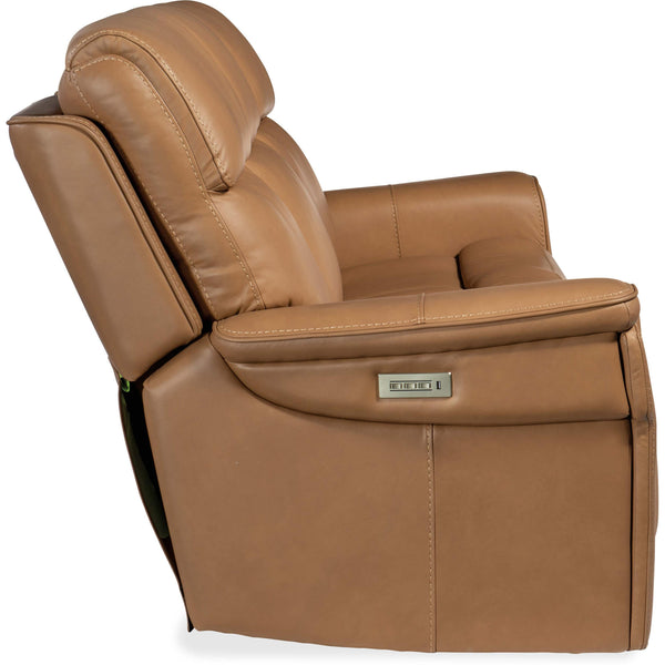 Home Fashion Lyra Zero Gravity Power Leather Sofa Sahara Sandalwood