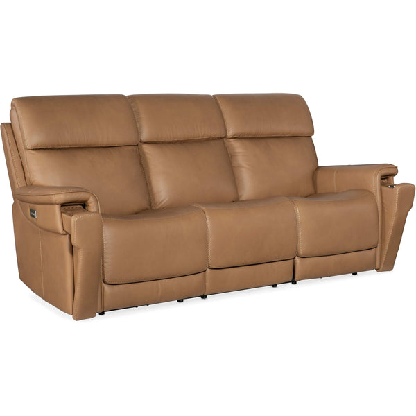 Home Fashion Lyra Zero Gravity Power Leather Sofa Sahara Sandalwood