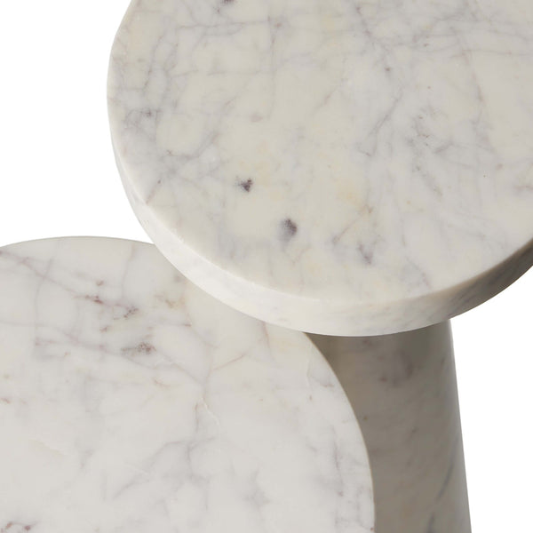 Home Fashion Mabel Nesting End Tables White Marble By Four Hands