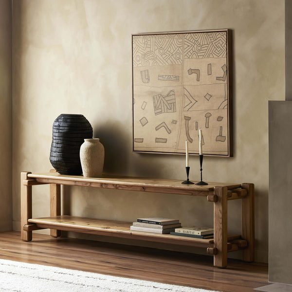 Home Fashion Marcia Low Console Table Natural By Four Hands