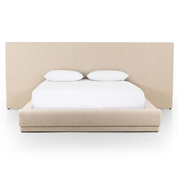 Home Fashion Martina Extra Wide Bed Bergamo Parchment By Four Hands
