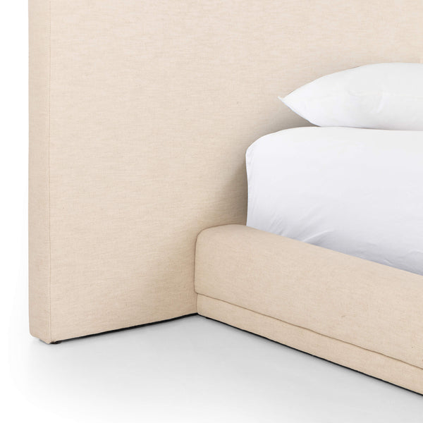 Home Fashion Martina Extra Wide Bed Bergamo Parchment By Four Hands