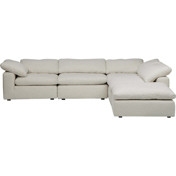 Home Fashion Mateo 5 Piece Modular Sectional W/Ottoman Nomad Snow