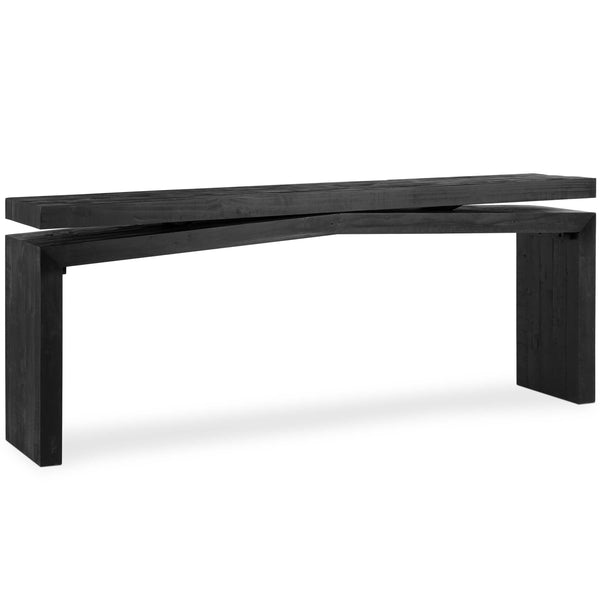 home fashion Matthes Reclaimed Pine Console Table Aged Black by Four Hands