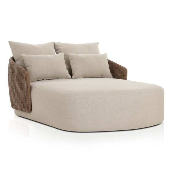 home fashion Maven Outdoor Double Chaise Alessi Buff by Four Hands