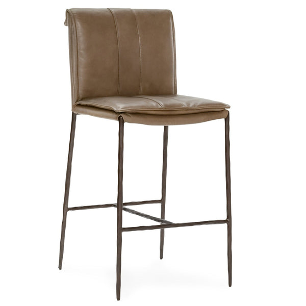 home fashion Mayer Leather Bar & Counter Stool Adobe Tan
