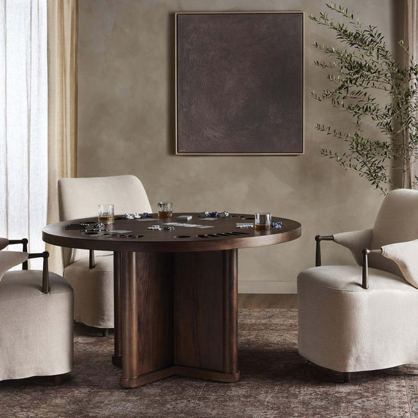 Home Fashion Mayfield Poker Table Dark Guanacaste By Amber Lewis X Four Hands