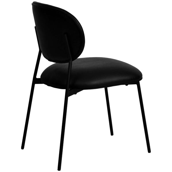 Home Fashion McKenzie Vegan Leather Dining Chair Black Set Of 2