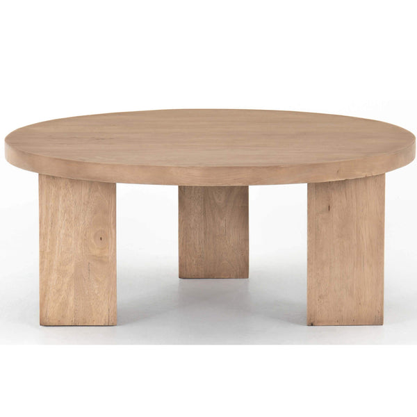 Home Fashion Mesa 38" Coffee Table Light Brushed Parawood By Four Hands