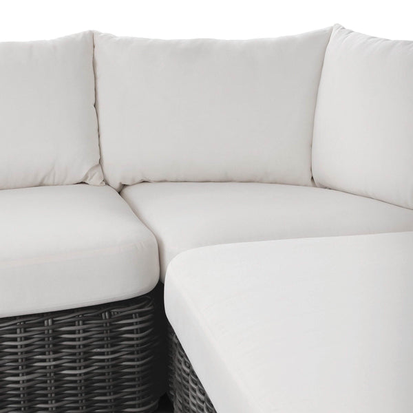 Home Fashion Messina Outdoor 3-Piece Sectional Charcoal By Four Hands