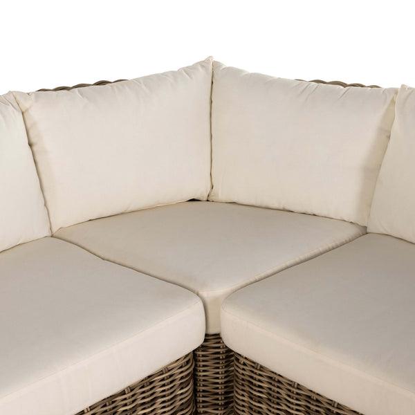 Home Fashion Messina Outdoor 3-Piece Sectional Sand By Four Hands