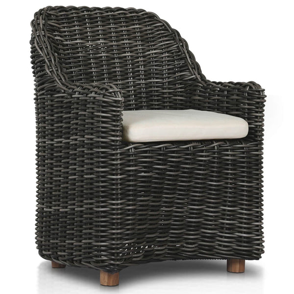 home fashion Messina Outdoor Dining Arm Chair Charcoal by Four Hands