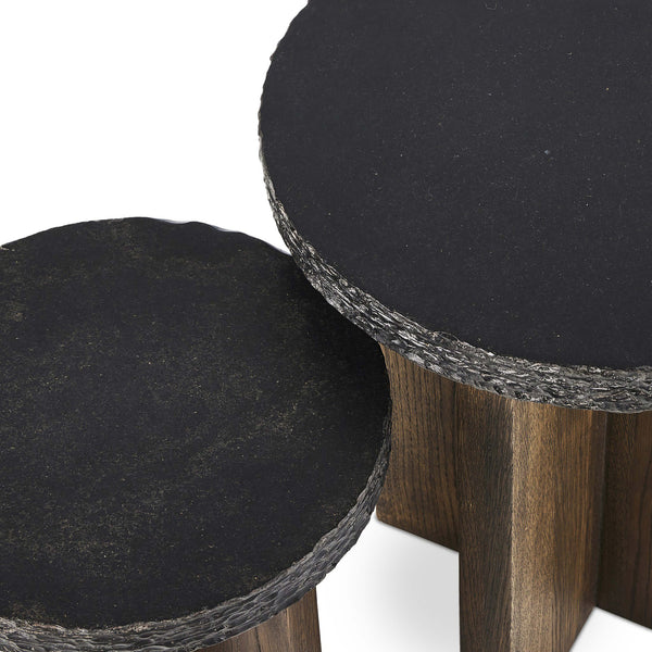 Home Fashion Mezes Nesting End Table Natural By Four Hands