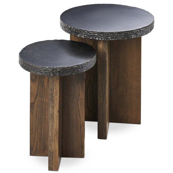 home fashion Mezes Nesting End Table Natural by Four Hands