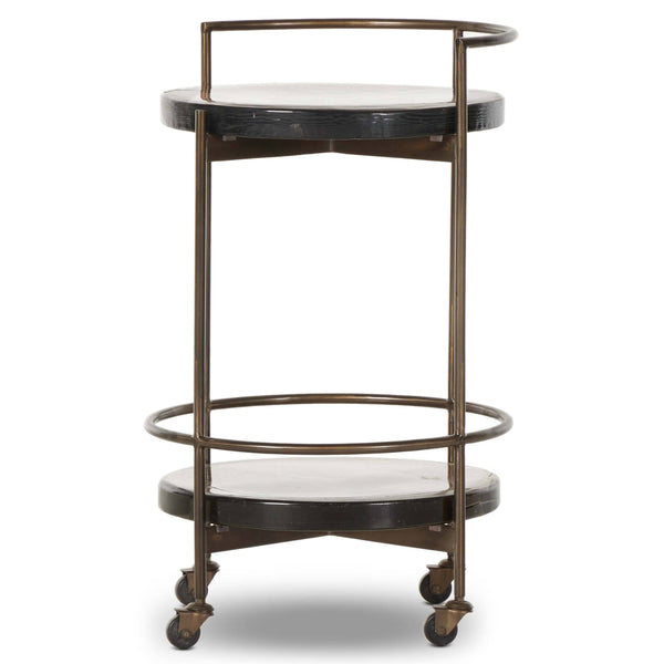 home fashion Mira Bar Cart Smoked Brown by Four Hands