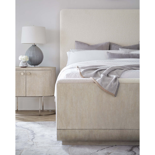 Home Fashion Modern Mood Upholstered Panel Bed Inverness Natural/Diamond