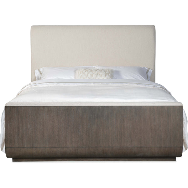 Home Fashion Modern Mood Upholstered Panel Bed Inverness Natural/Mink