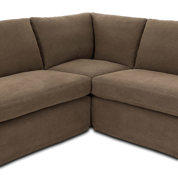 Home Fashion Monette 3 Piece Sectional Broadway Coffee By Four Hands