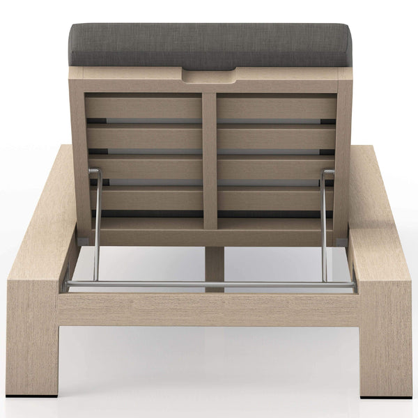 Home Fashion Monterey Outdoor Chaise Charcoal/Washed Brown By Four Hands