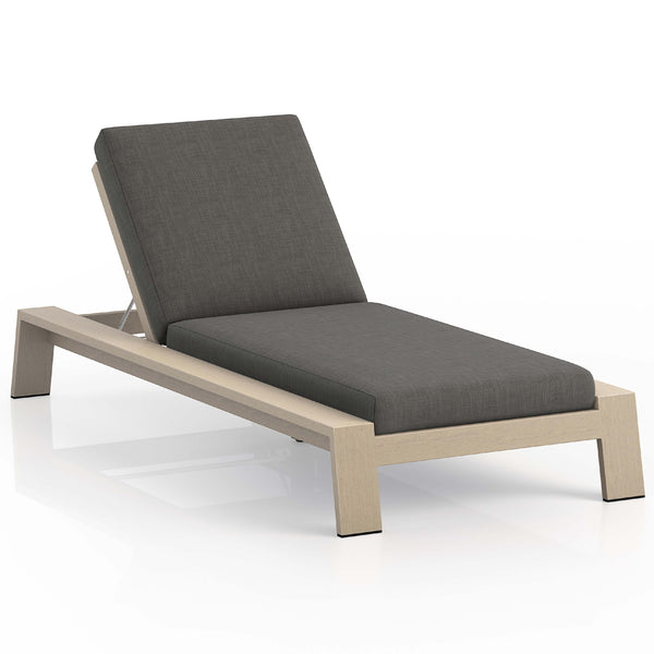 home fashion Monterey Outdoor Chaise Charcoal/Washed Brown by Four Hands