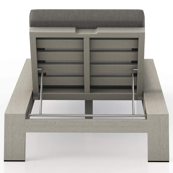 Home Fashion Monterey Outdoor Chaise Charcoal/Weathered Grey By Four Hands