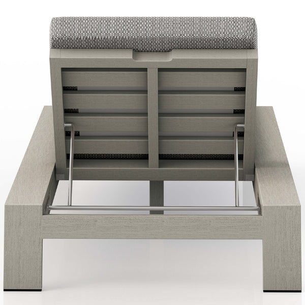 Home Fashion Monterey Outdoor Chaise Faye Ash/Weathered Grey By Four Hands