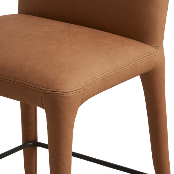 Home Fashion Monza Leather Counter Stool Heritage Camel By Four Hands